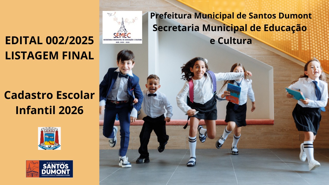 Resultado final do Cadastro Escolar para Educação Infantil 2026