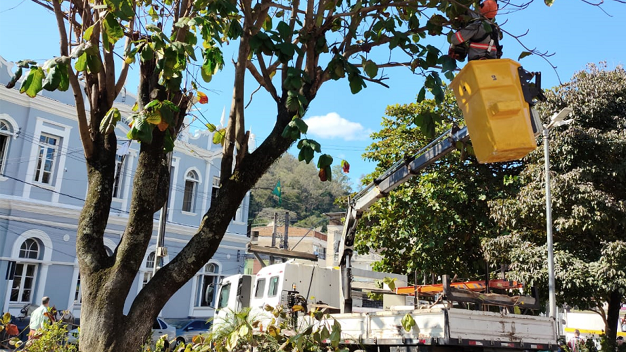 Revitalização dos  canteiros e do jardim, na área central,  em comemoração ao  aniversário da cidade
