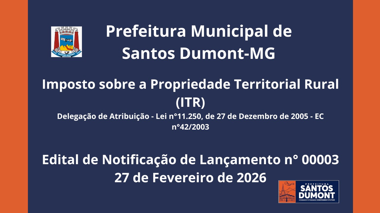 EDITAL DE NOTIFICAÇÃO DE LANÇAMENTO N° 00003, de 27/02/2026