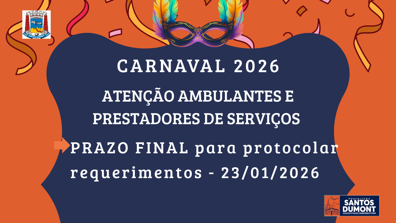 AMBULANTES E INTERESSADOS EM PRESTAR SERVIÇO NO CARNAVAL