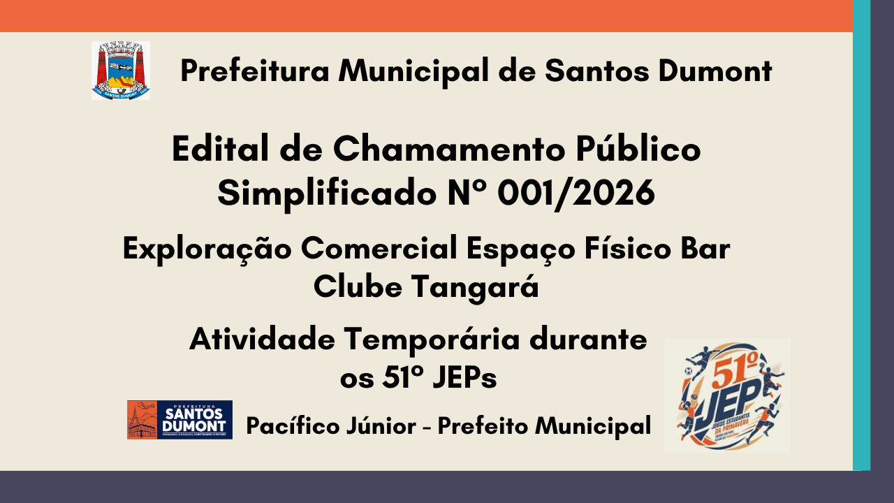 Edital de Chamamento Público Simplificado N° 001/2026