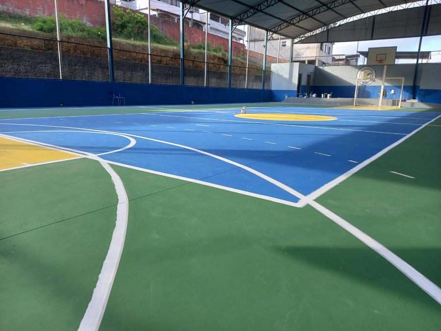 Trabalhos de apoio da SEMATEL, na Quadra do PAVI