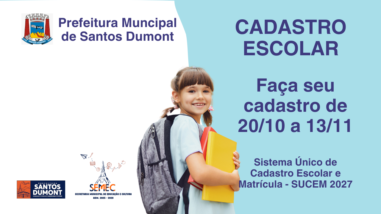 SISTEMA ÚNICO DE CADASTRO ESCOLAR  E  MATRÍCULA (SUCEM) 2027