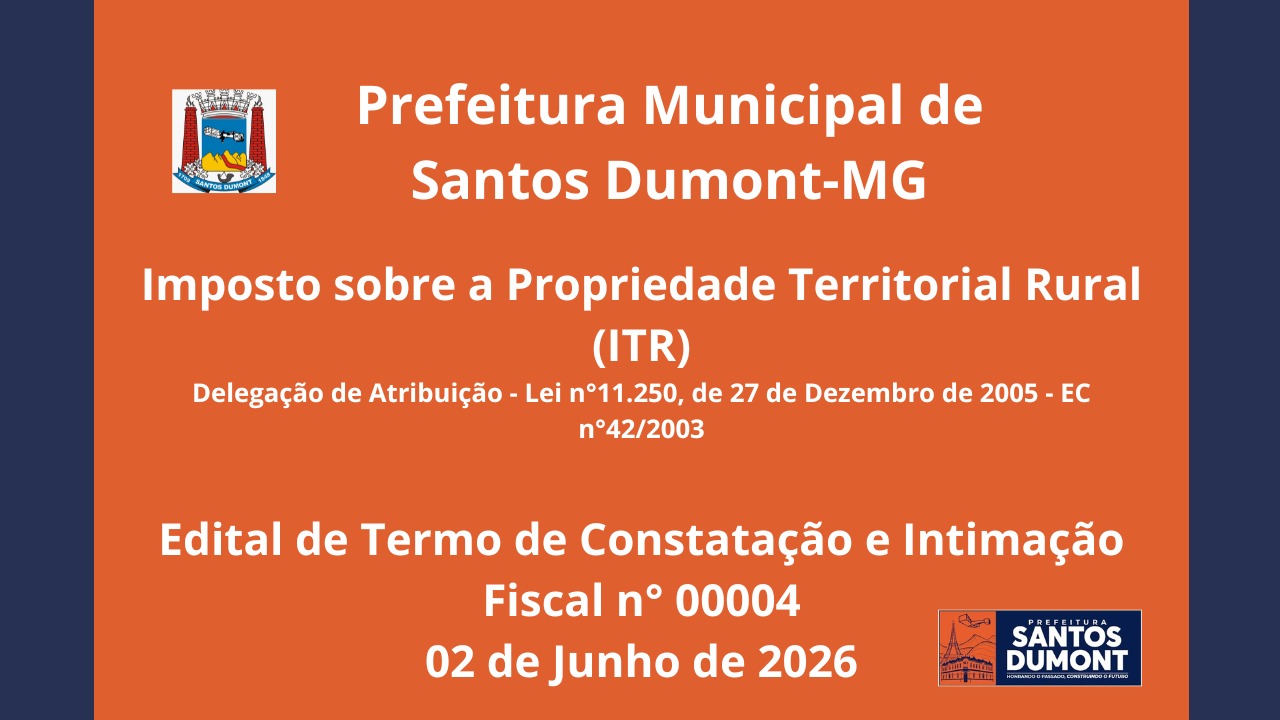 Edital de Termo de Constatação e Intimação Nº 00004 de 2/06/2026