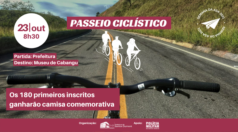 Passeio Ciclístico celebrará o Dia da Asa em Santos Dumont; Saiba como participar