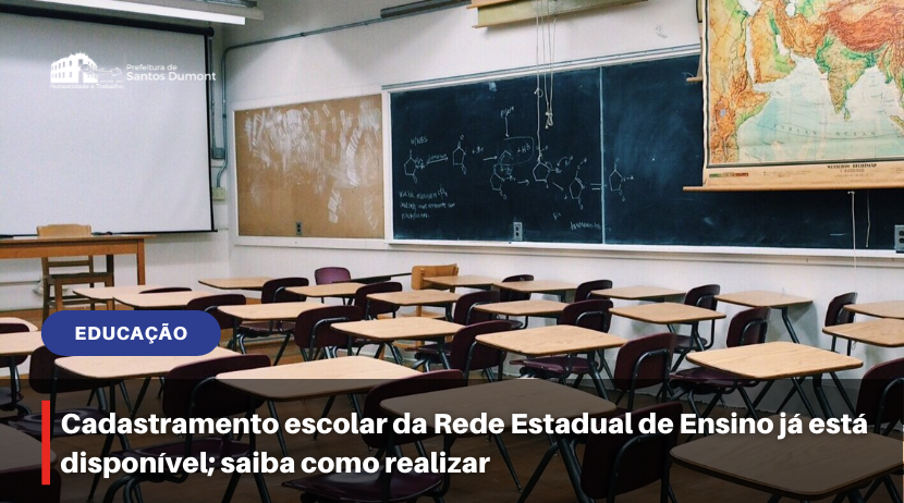 Cadastramento escolar da Rede Estadual de Ensino já está disponível; saiba como fazer