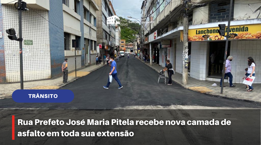Rua Prefeito José Maria Pitela recebe obra de recuperação asfáltica