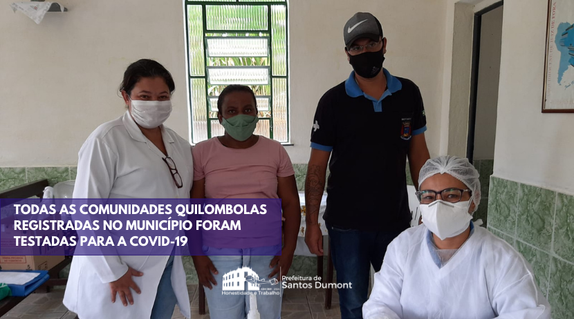 Novos testes da Covid-19 são realizados em comunidades quilombolas