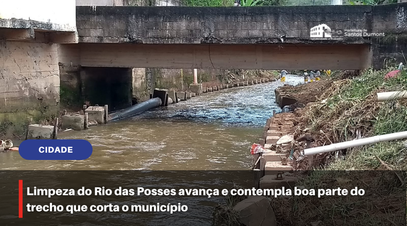Limpeza do Rio das Posses avança e contempla boa parte do trecho que corta o município