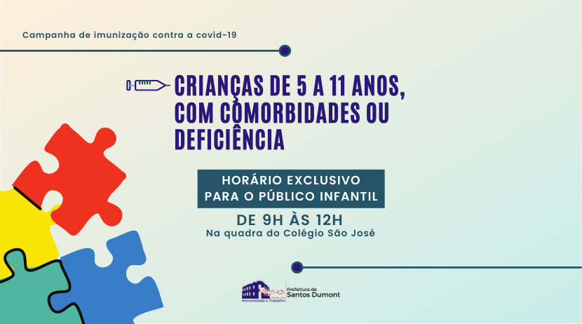 Vacinação Infantil contra a Covid-19 começa nesta quarta, 19