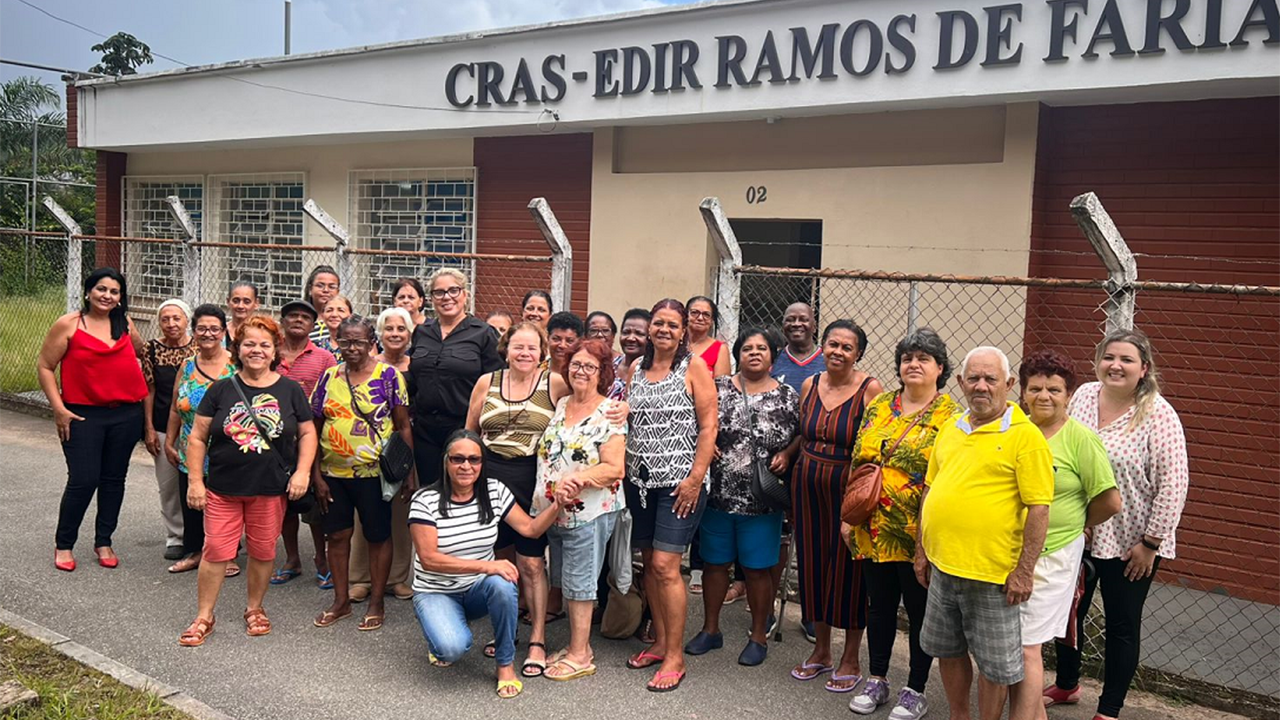 O CRAS – Centro de Referência em Assistência Social Edir Ramos de Faria reinicia atividades dos grupos de convivência