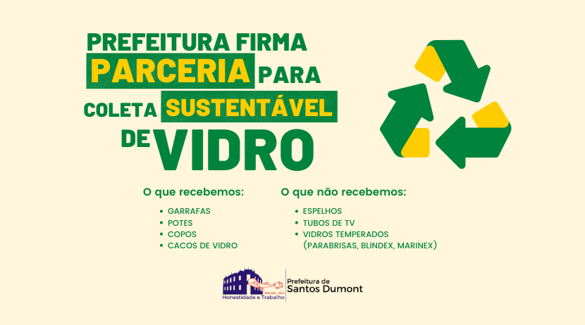 Prefeitura firma parceria para coleta sustentável de vidro