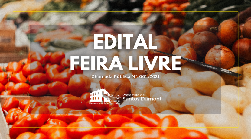 Lançado edital para Feira Livre de Domingo